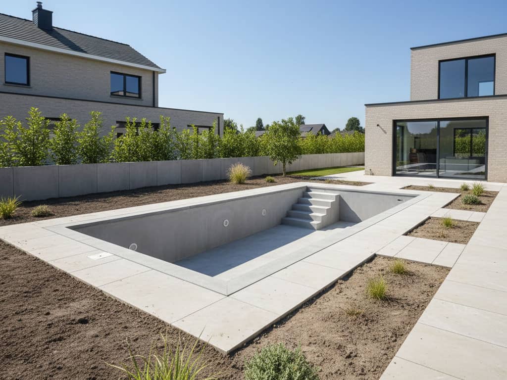 prefabbetonzwembaden plaatsen